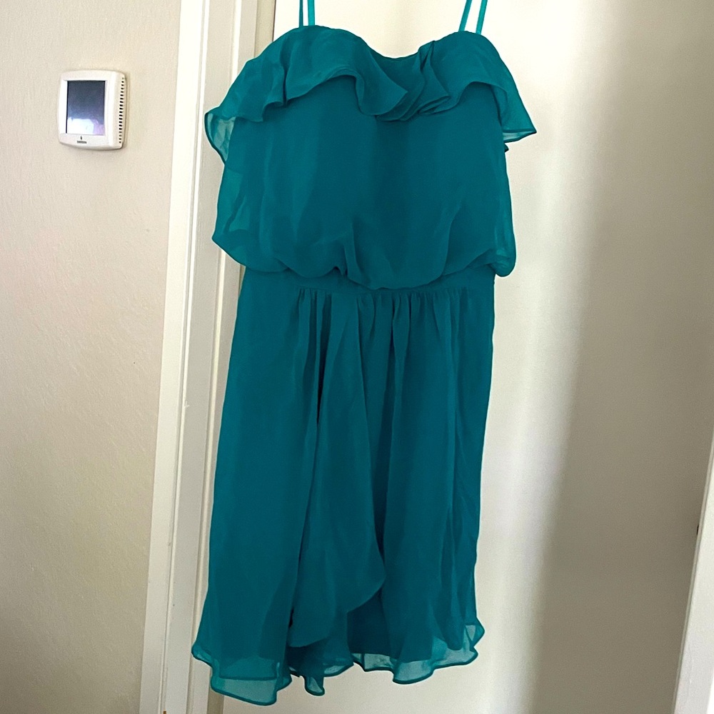 Strapless Chiffon Cocktail Dress by Aqua Dresses